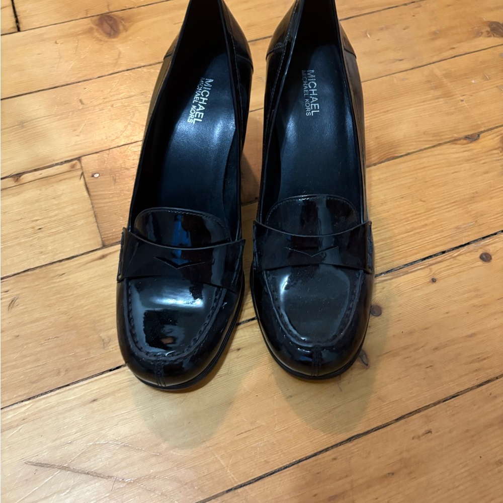 Michael Kors Black Patent Leather Loafers